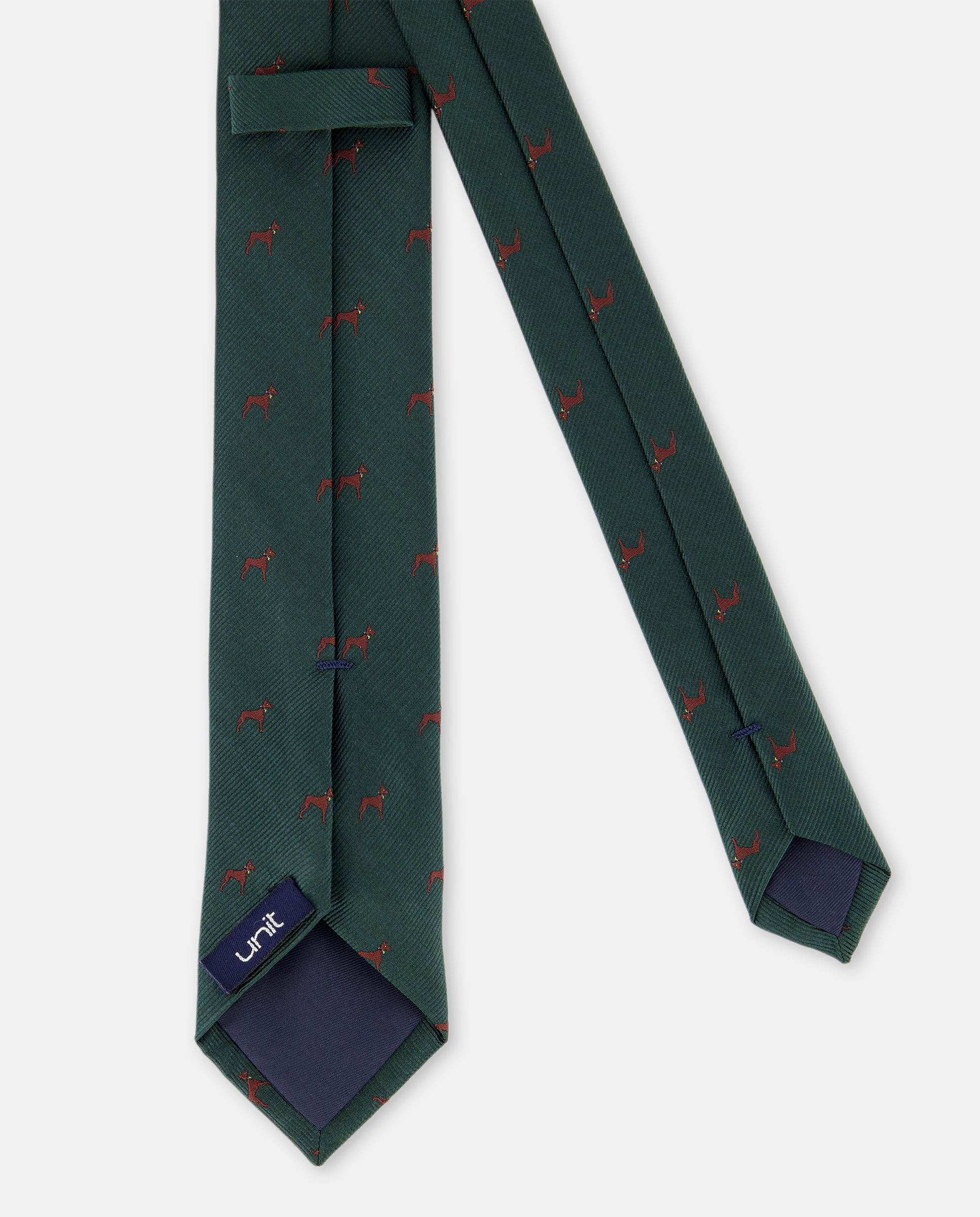 Corbata de seda Verde-2