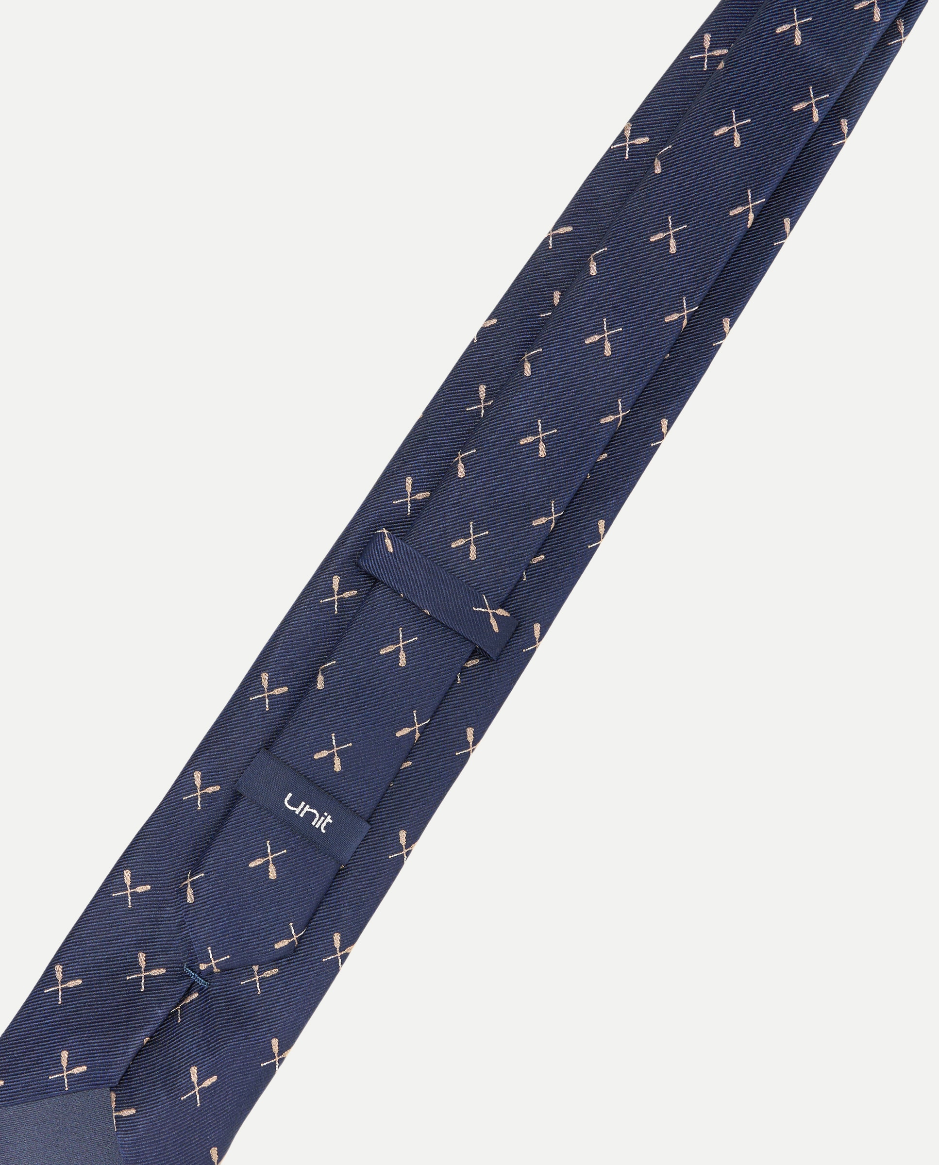 Corbata hombre 100% seda Azul marino-3