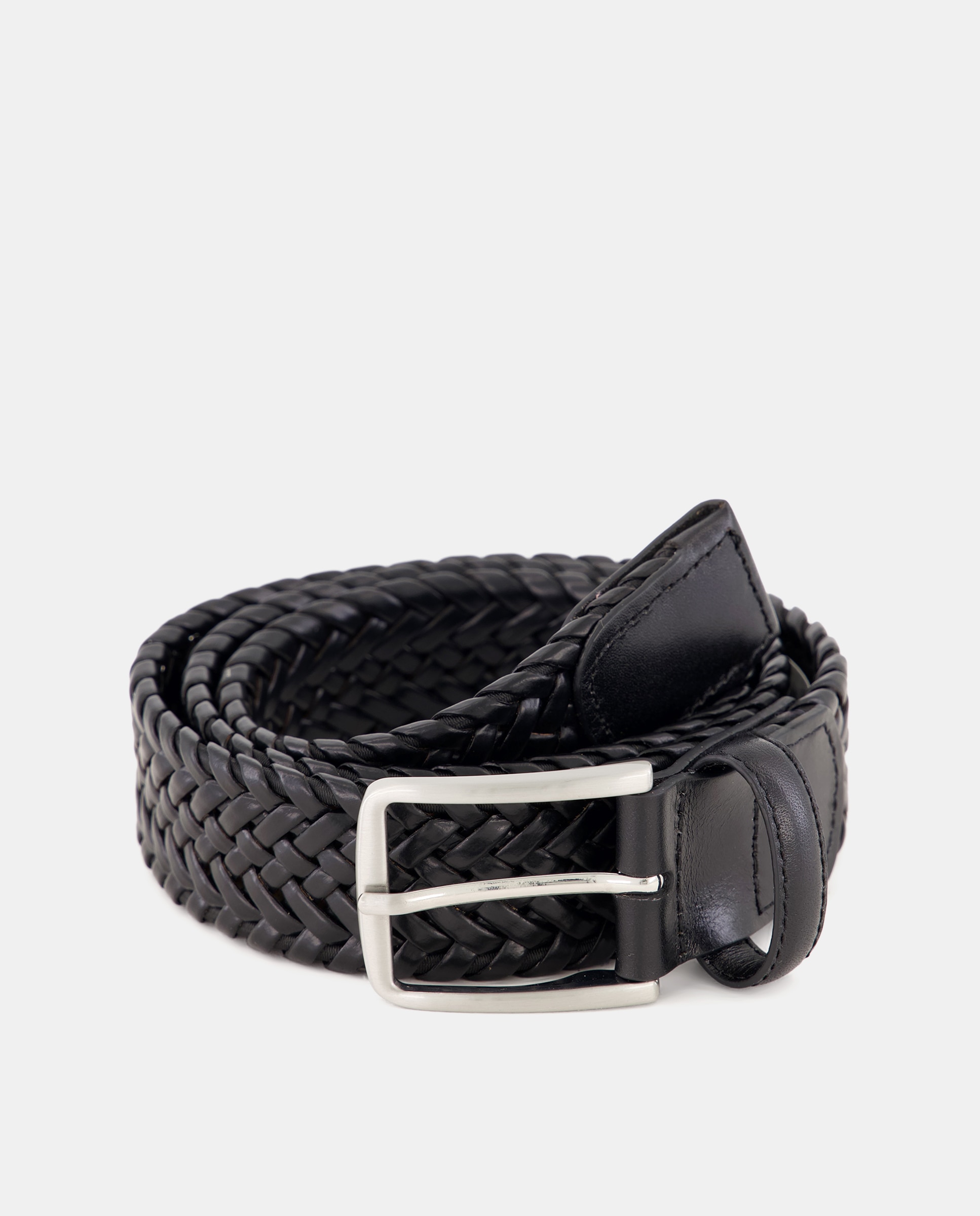 Imagen 0 de Cinturón elástico trenzado piel hombre