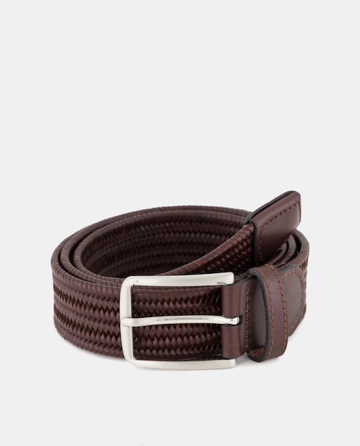 Imagen 0 de Cinturón elástico trenzado piel hombre