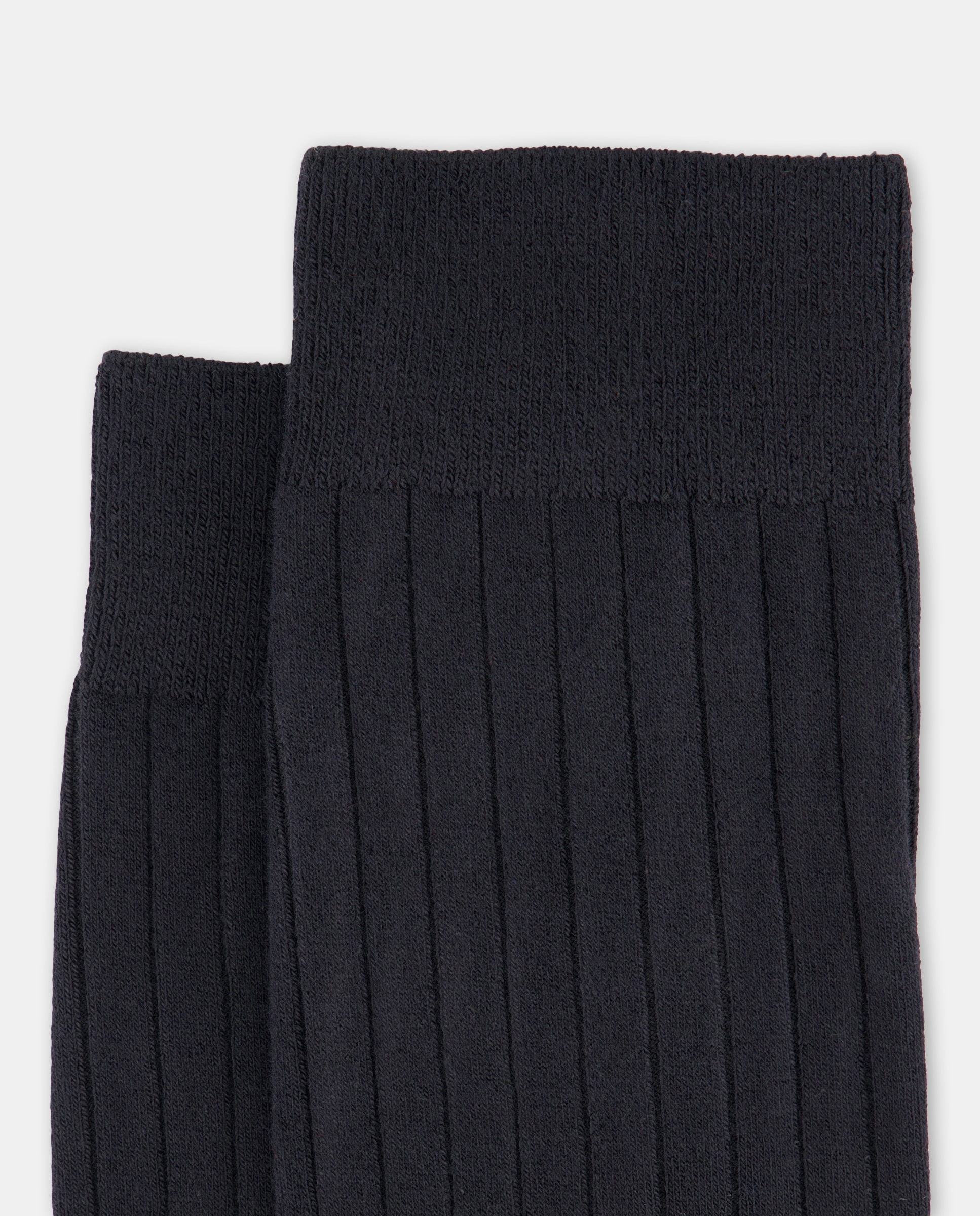 Pack dos calcetines altos hombre bambu Negro-2