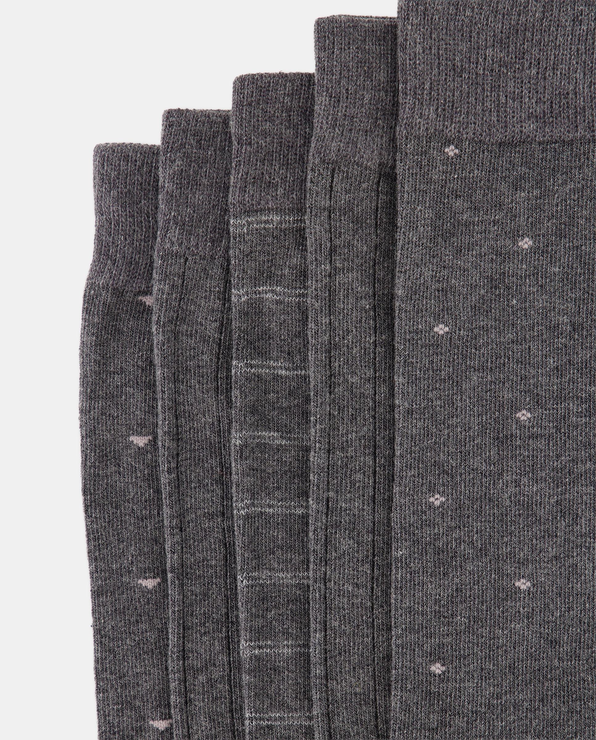 Pack cinco calcetines hombre combinados Gris oscuro-2