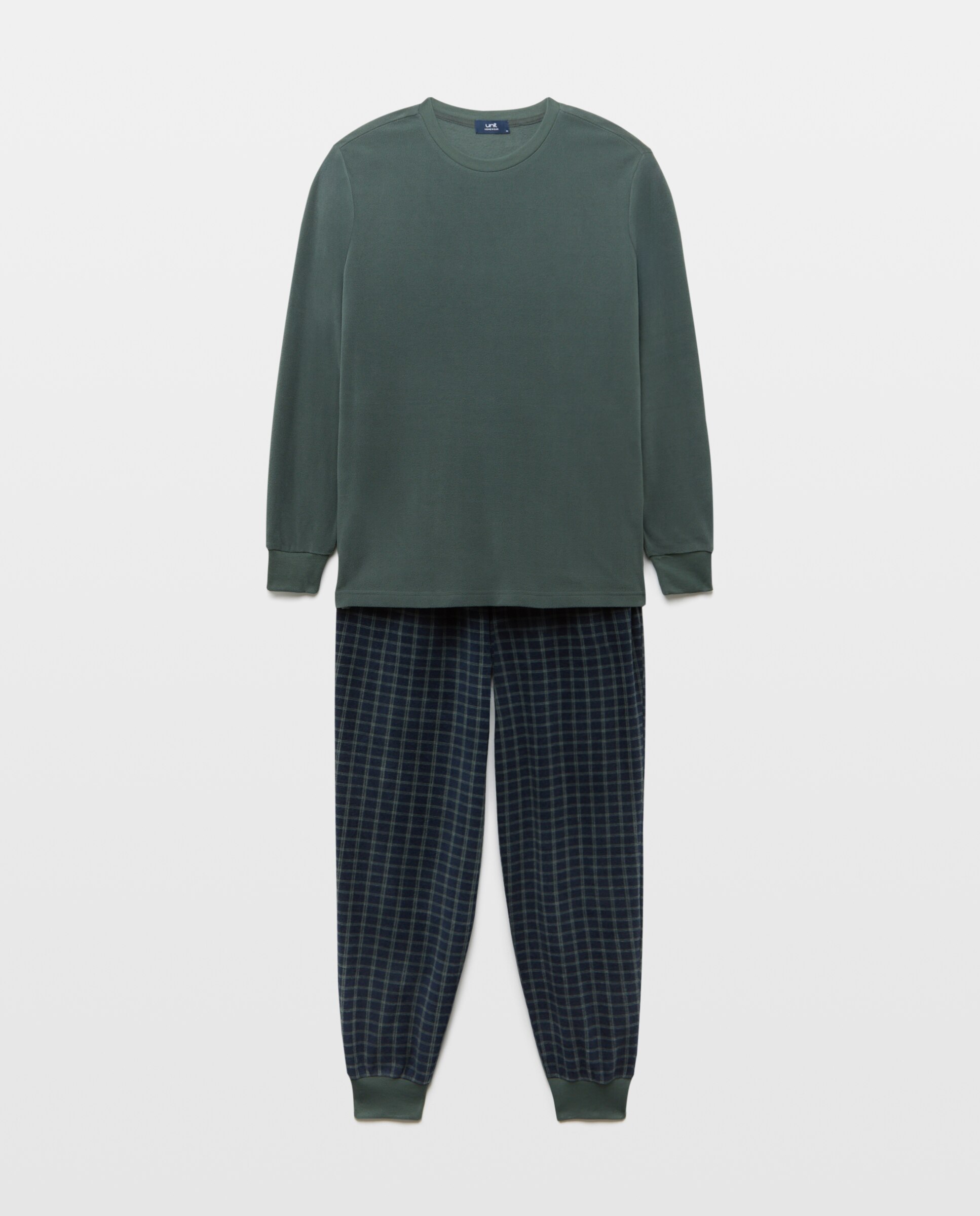 Pijama hombre micropolar 500 VERDE-3