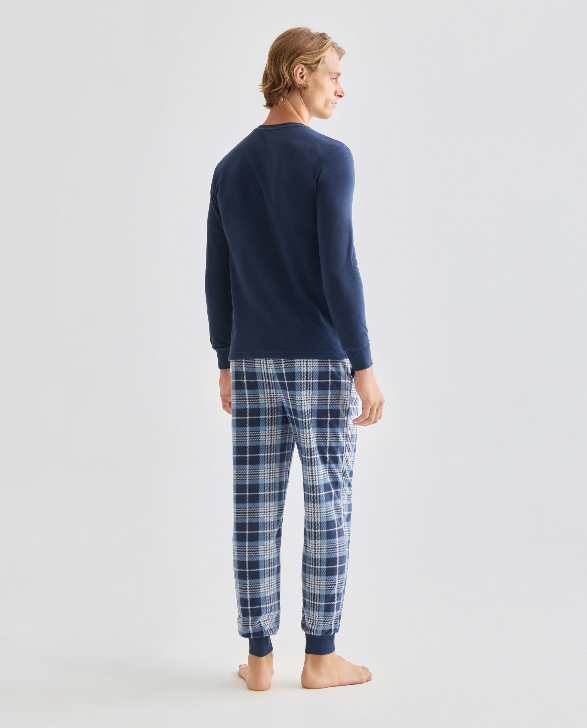 Pijama hombre micropolar Azul marino-2