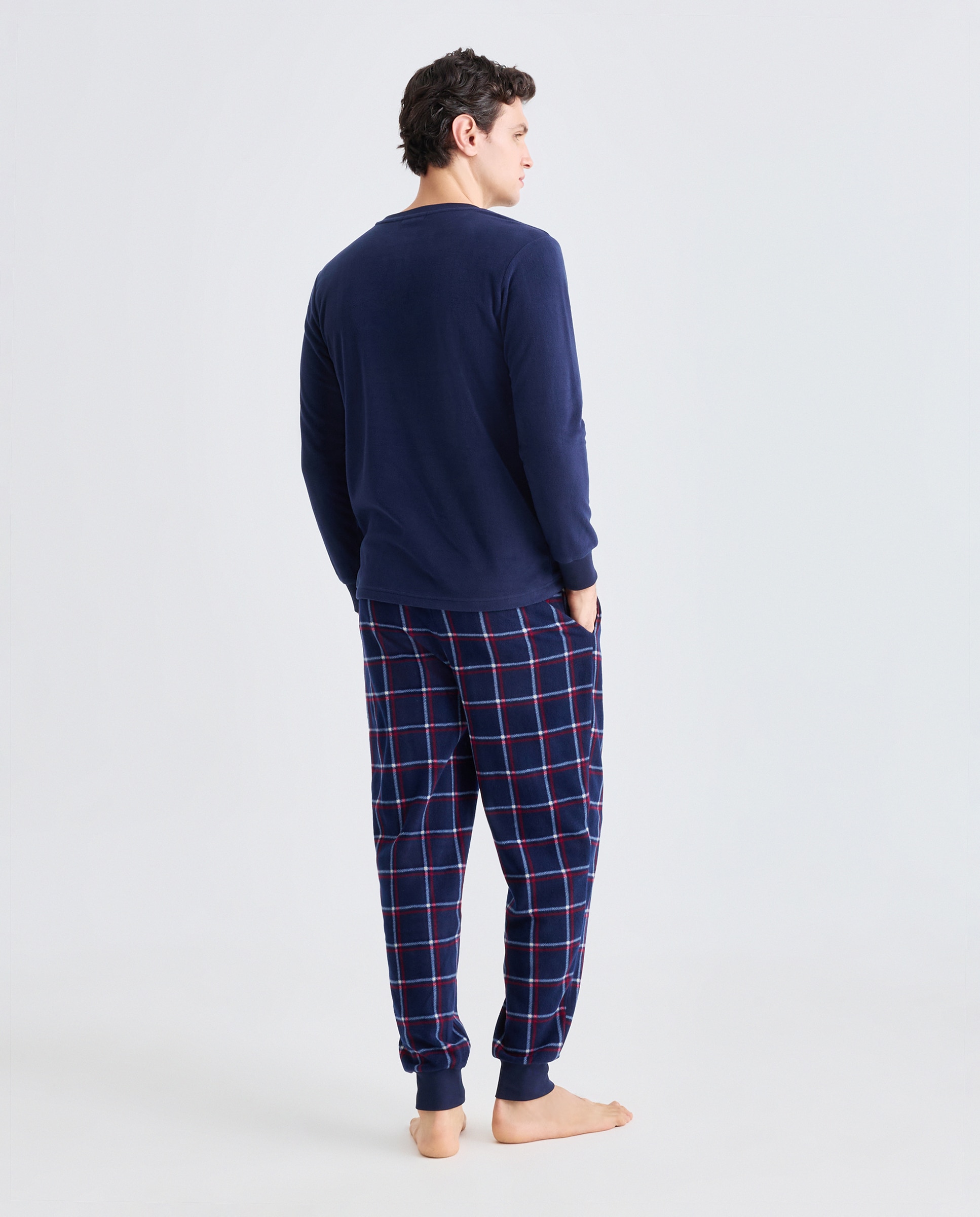 Pijama hombre micropolar Azul marino-2
