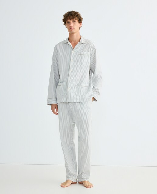 Imagen 0 de Pijama abierto hombre raya