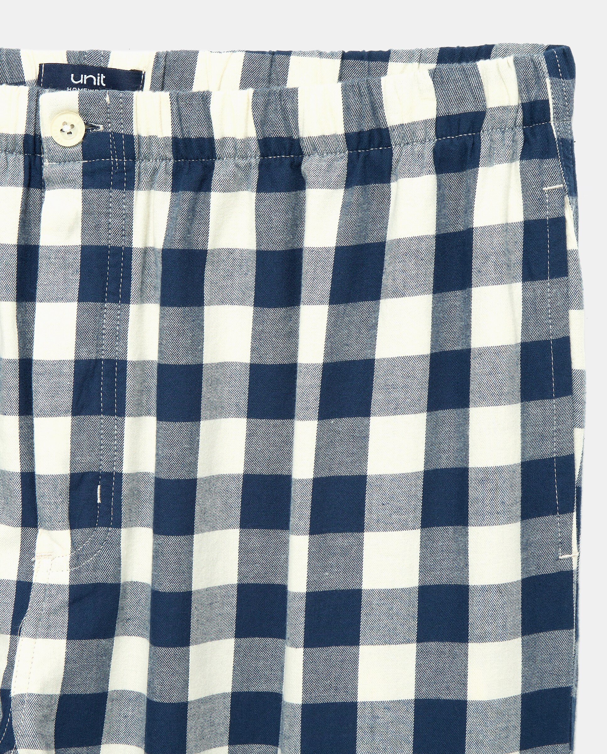 Pijama abierto hombre algodón Azul marino-4