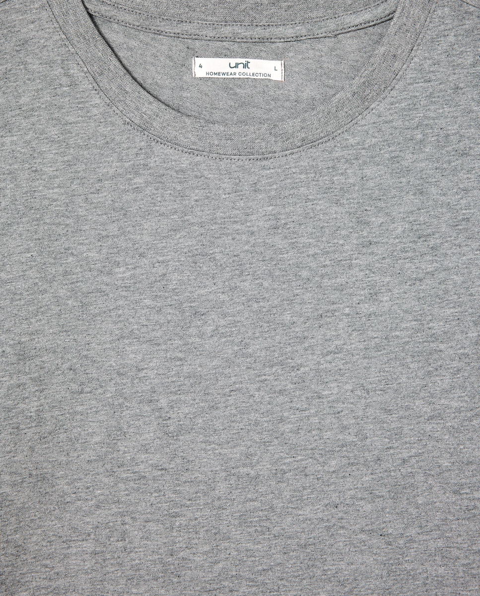 Pijama hombre combinado algodón Gris-4