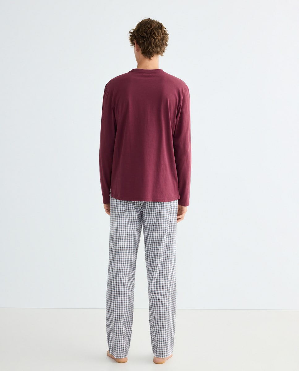 Pijama hombre combinado algodón Azul marino-2