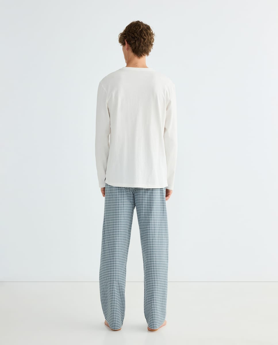 Pijama hombre combinado algodón Verde-2