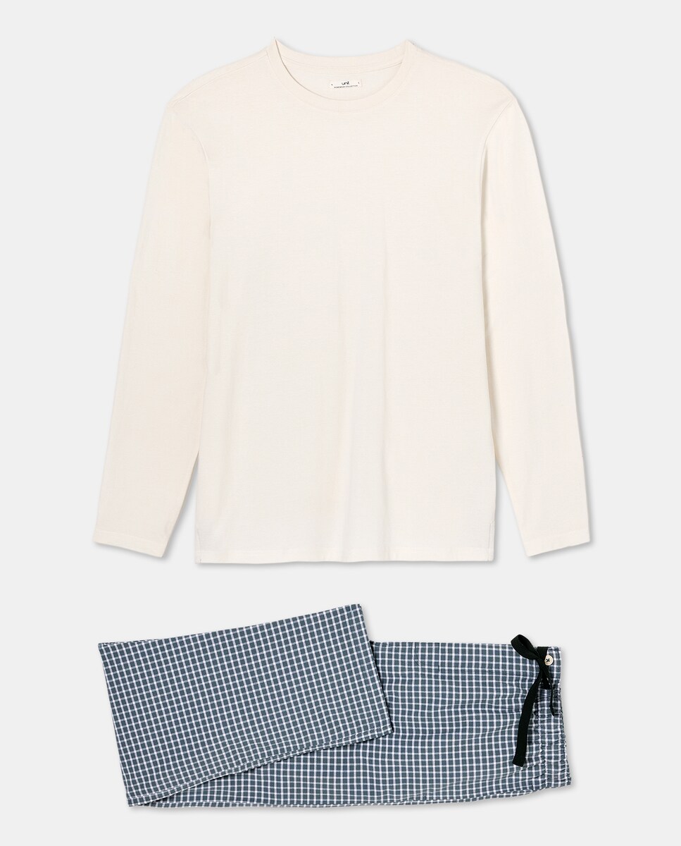 Pijama hombre combinado algodón Verde-3