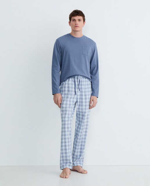 Imagen 0 de Pijama de hombre combinado algodón
