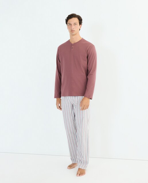 Imagen 0 de Pijama hombre combinado algodón con bolsa