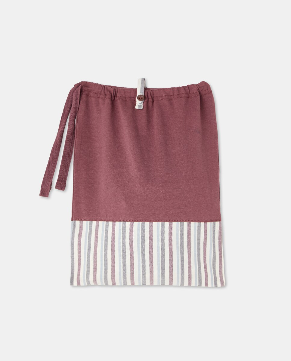 Pijama hombre combinado algodón con bolsa Granate-6