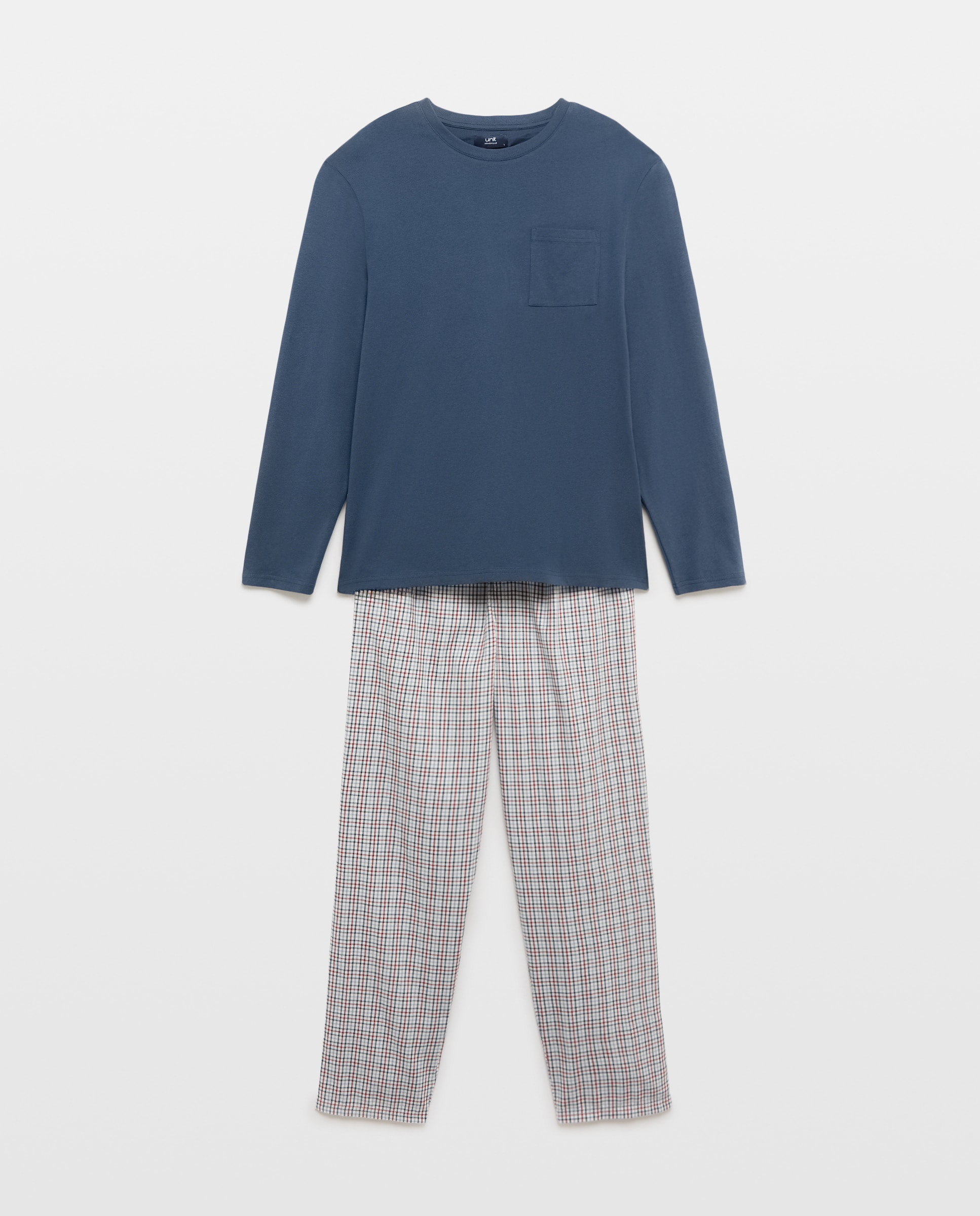 Pijama hombre combinado algodón Azul marino-3
