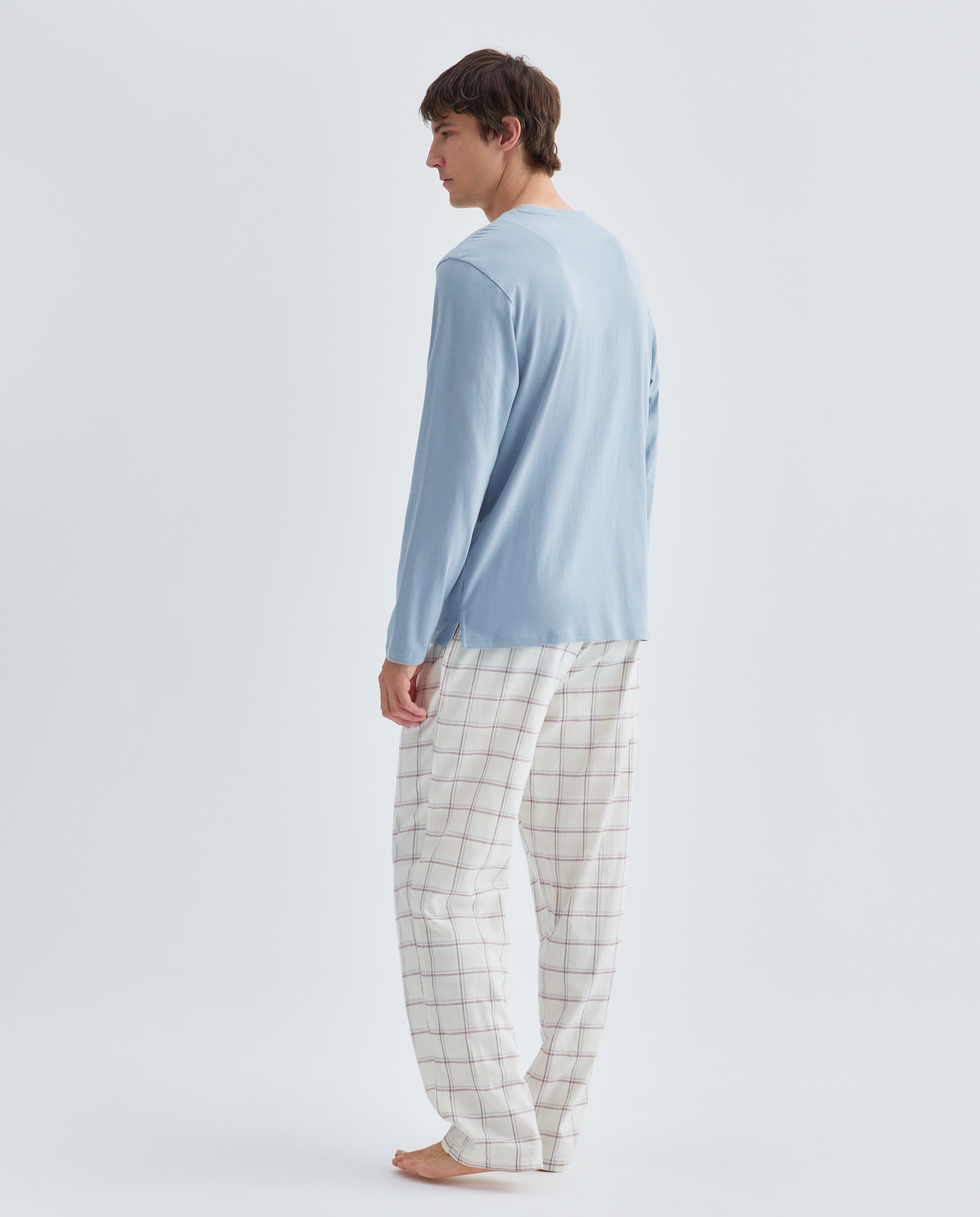 Pijama hombre combinado algodón 120 Crudo-2