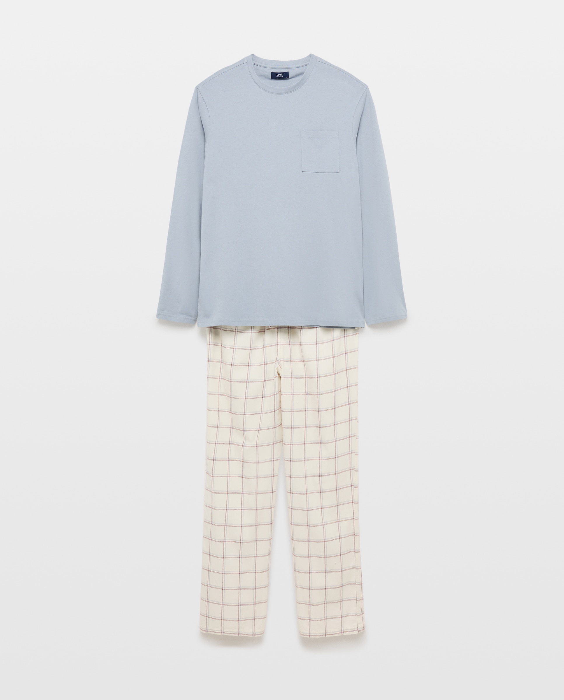Pijama hombre combinado algodón 120 Crudo-3
