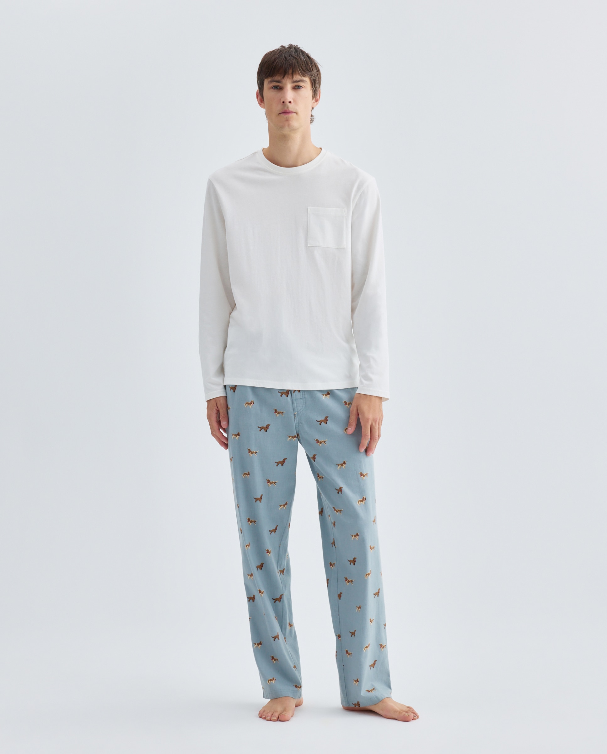 Imagen 0 de Pijama hombre combinado algodón