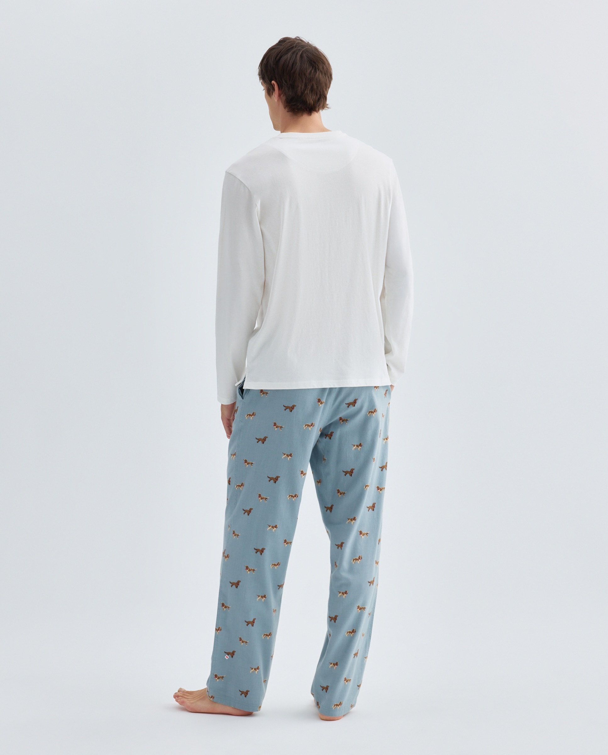 Pijama hombre combinado algodón 400 Azul-2