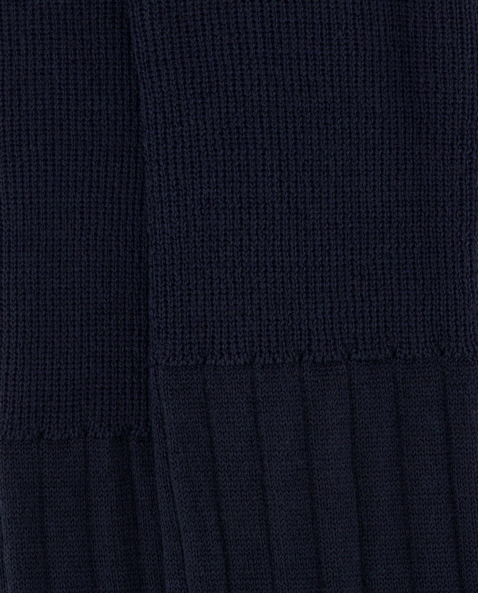 Calcetín alto lana canalé hombre Azul oscuro-2