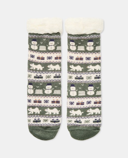 Imagen 0 de Calcetín forrado navideño hombre