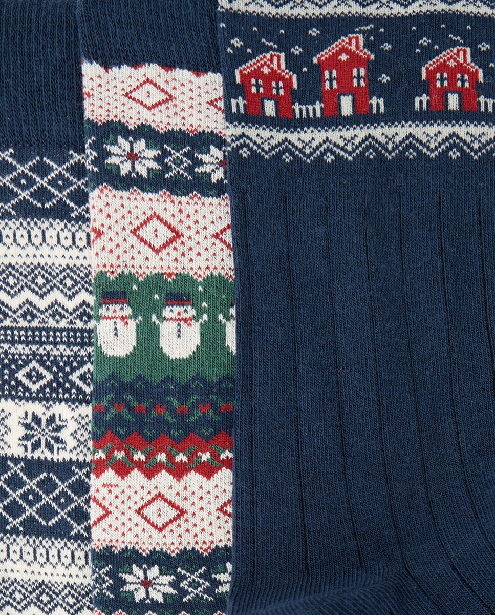 Pack 3 calcetines hombre 430 Azul oscuro-2