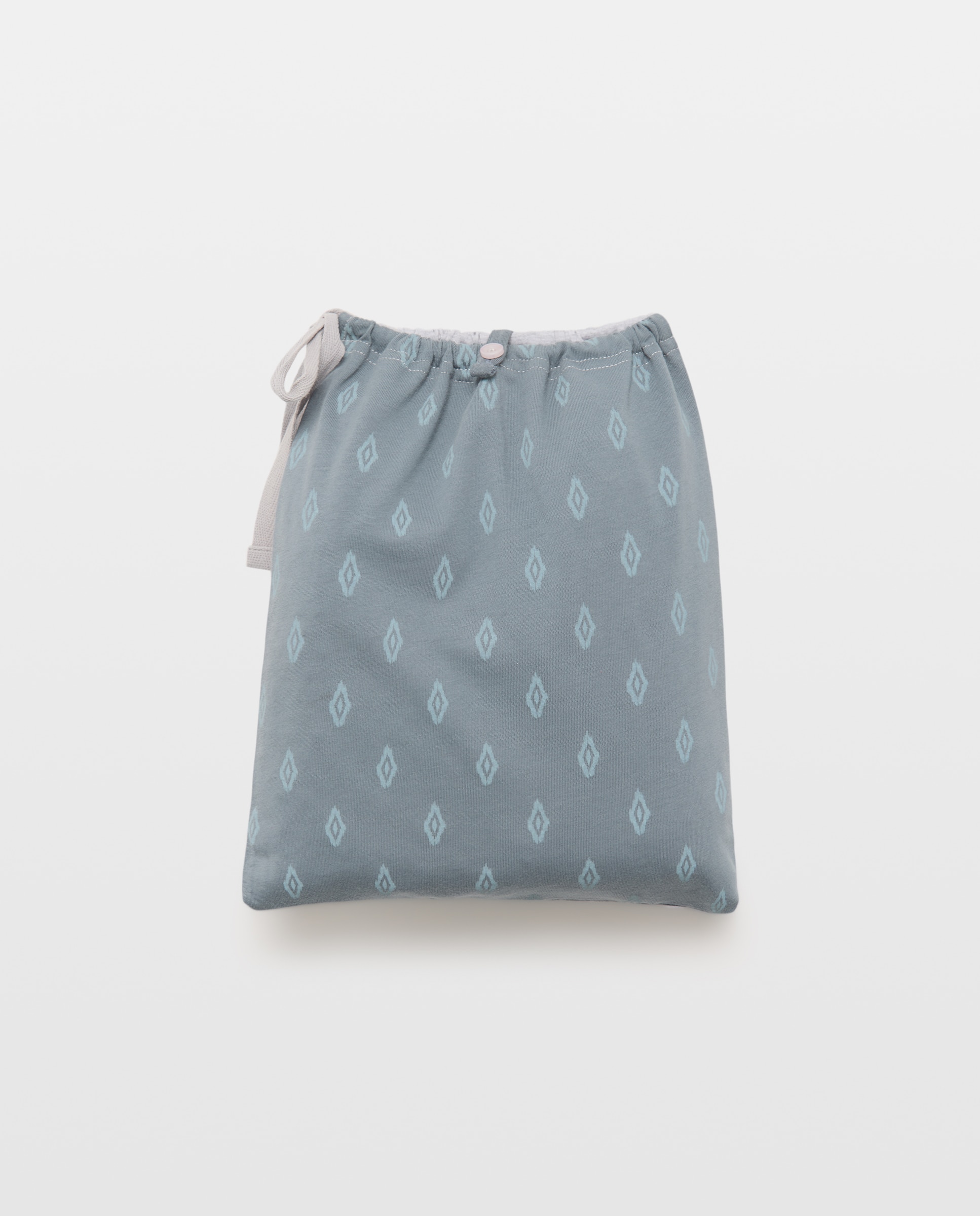 Pijama punto hombre corto con bolsa 820 Gris medio-5