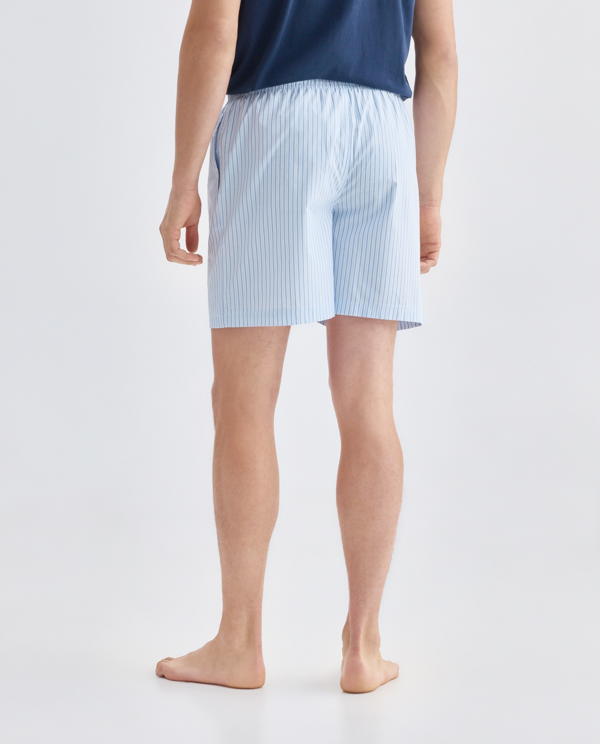 Pantalón pijama hombre algodón con bolsillos 400 Azul-3