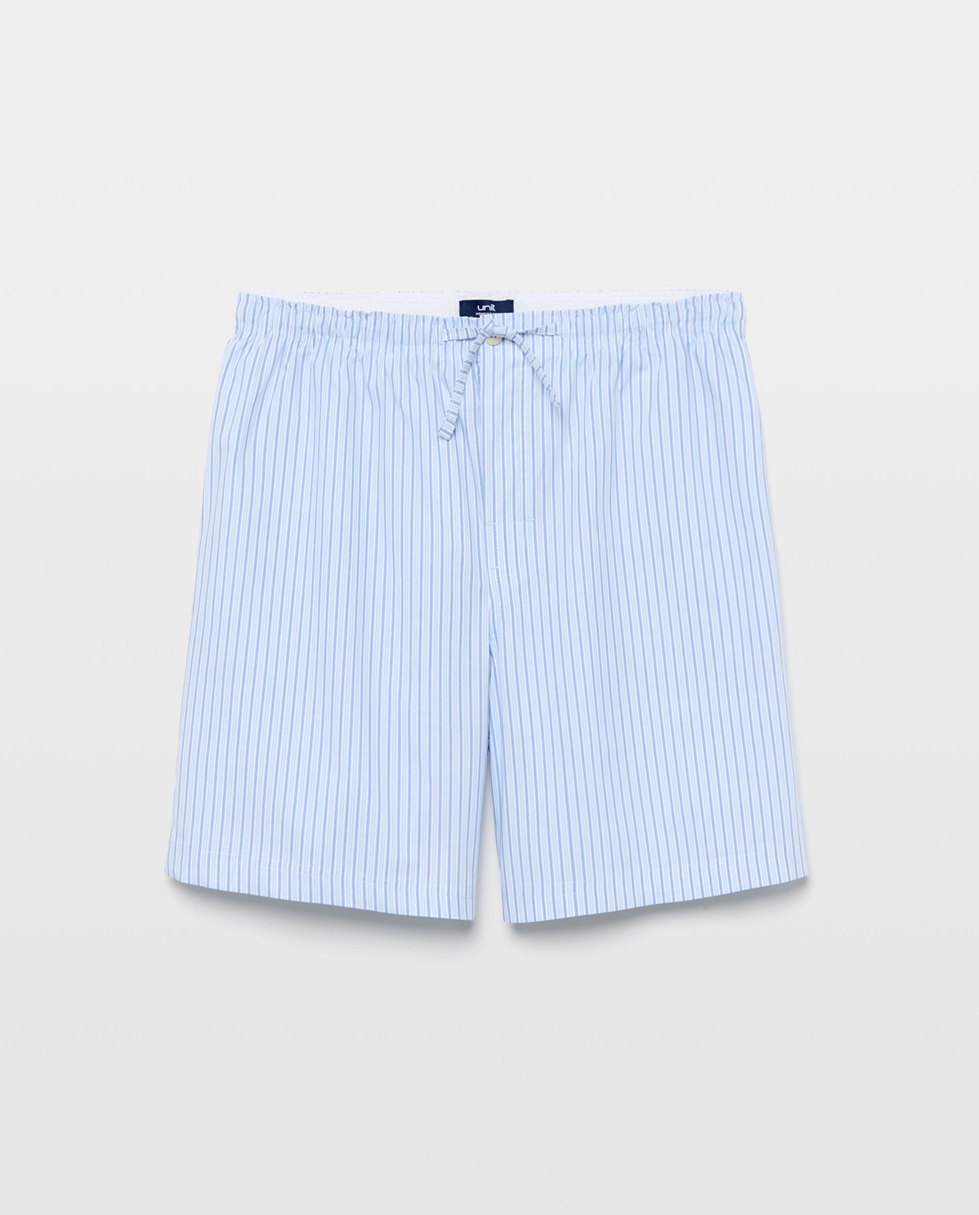 Pantalón pijama hombre algodón con bolsillos 400 Azul-4