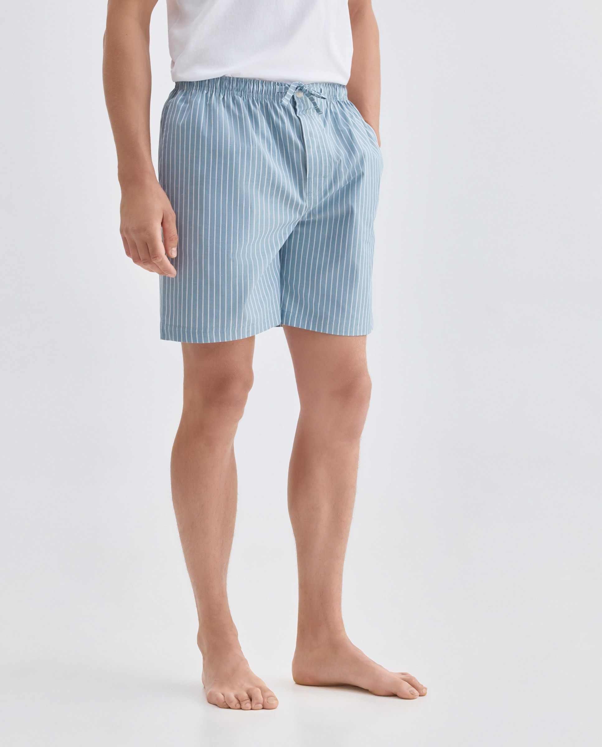 Pantalón pijama hombre algodón con bolsillos Azul marino-2