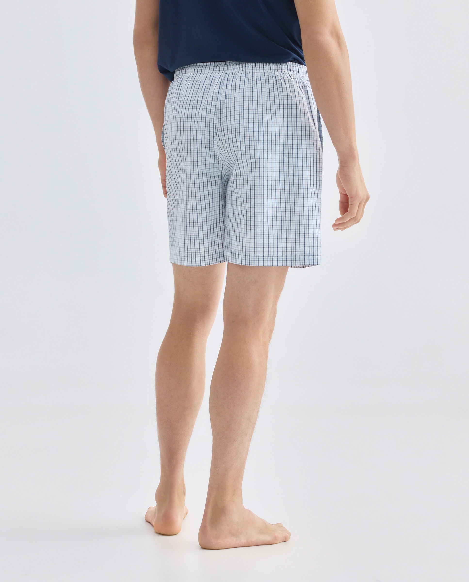 Pantalón pijama hombre algodón con bolsillos Azul marino-3