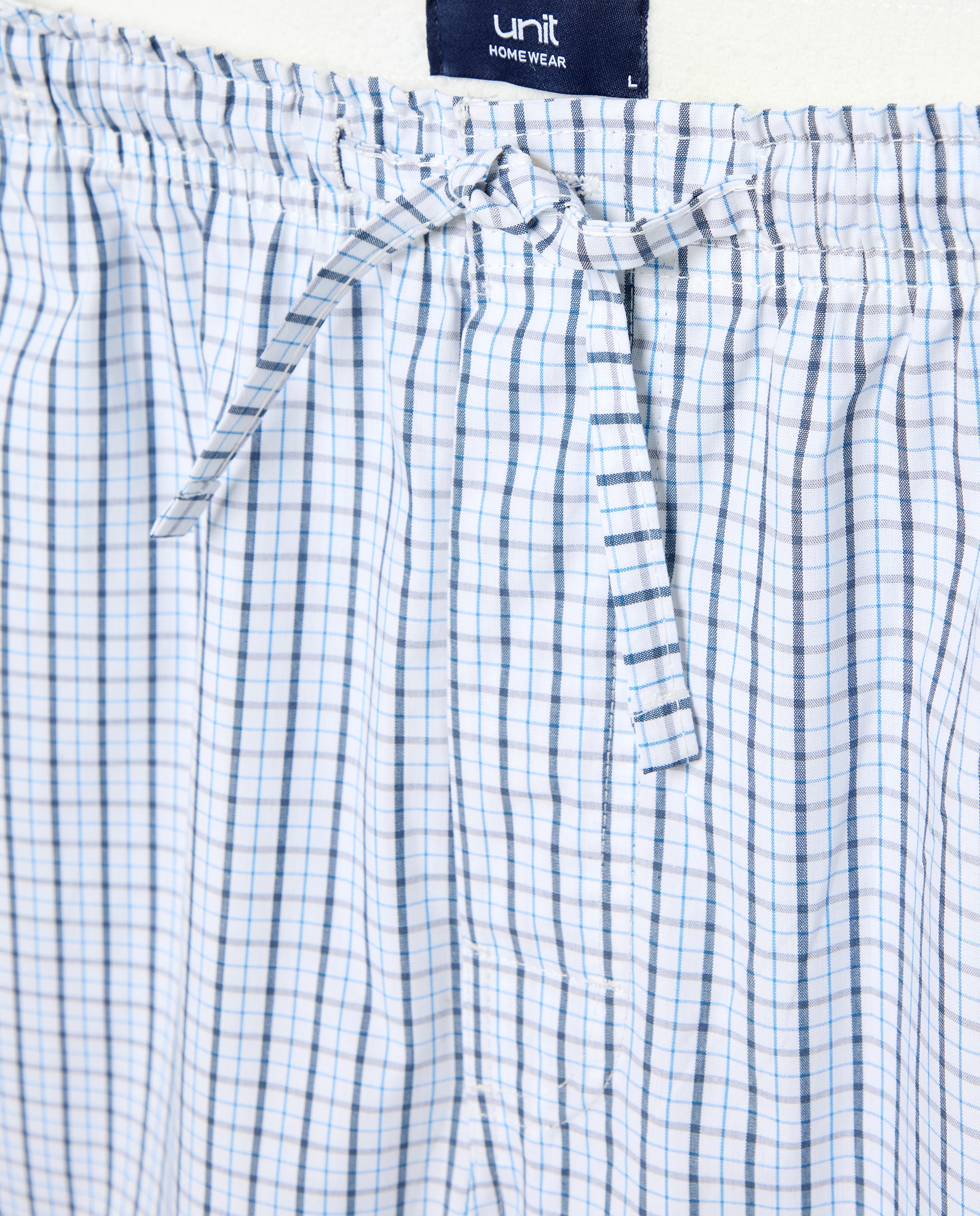 Pantalón pijama hombre algodón con bolsillos Azul marino-5