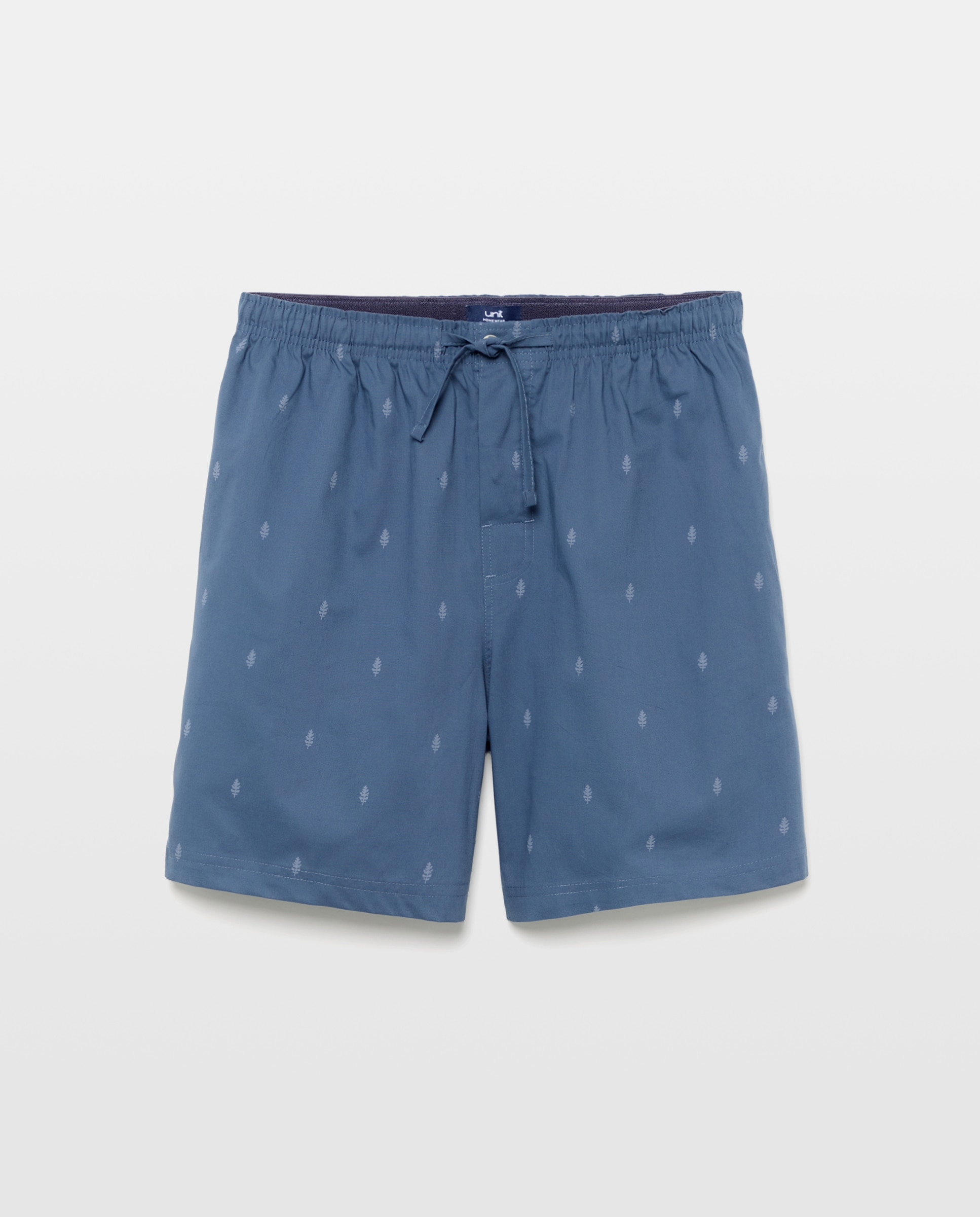 Pantalón pijama hombre algodón con bolsillos 400 Azul-4