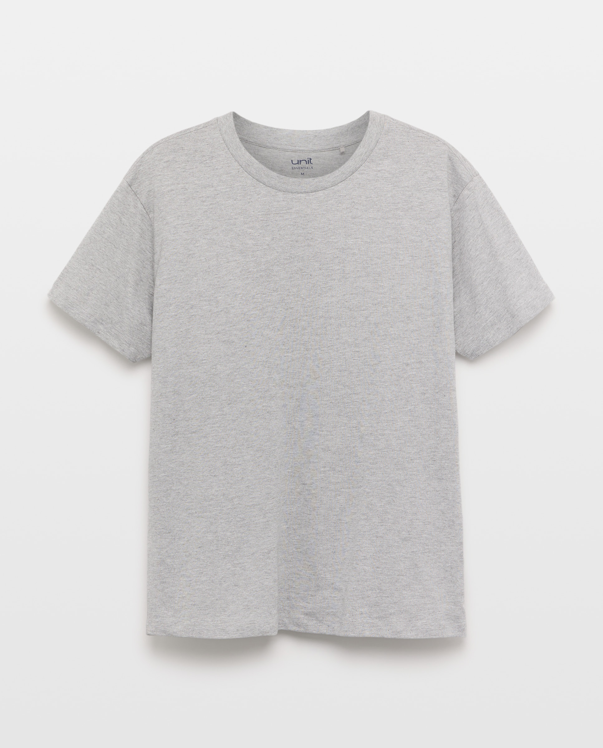 Camiseta de hombre manga corta cuello caja básica 820 Gris medio-4