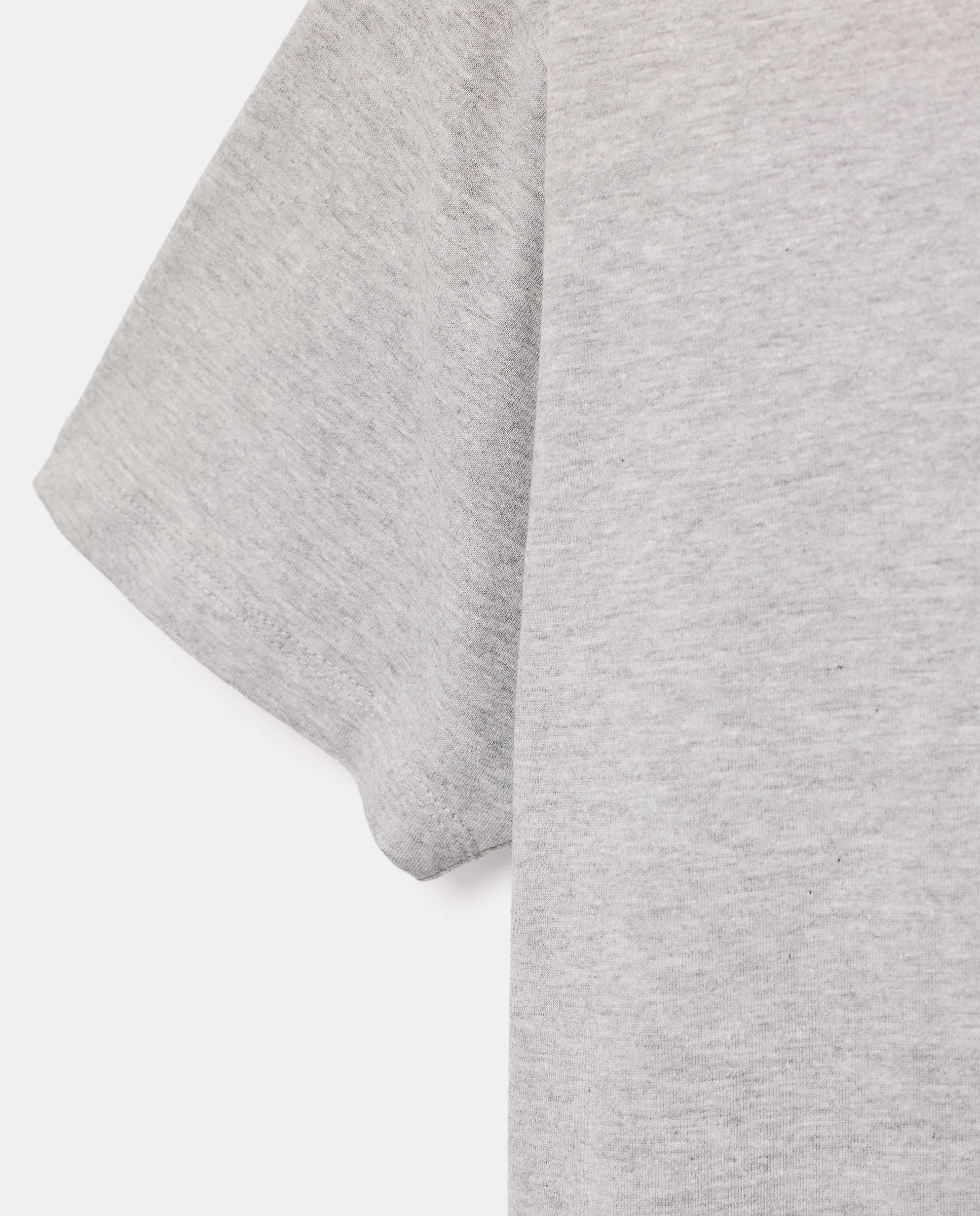Camiseta de hombre manga corta cuello pico básica 820 Gris medio-5