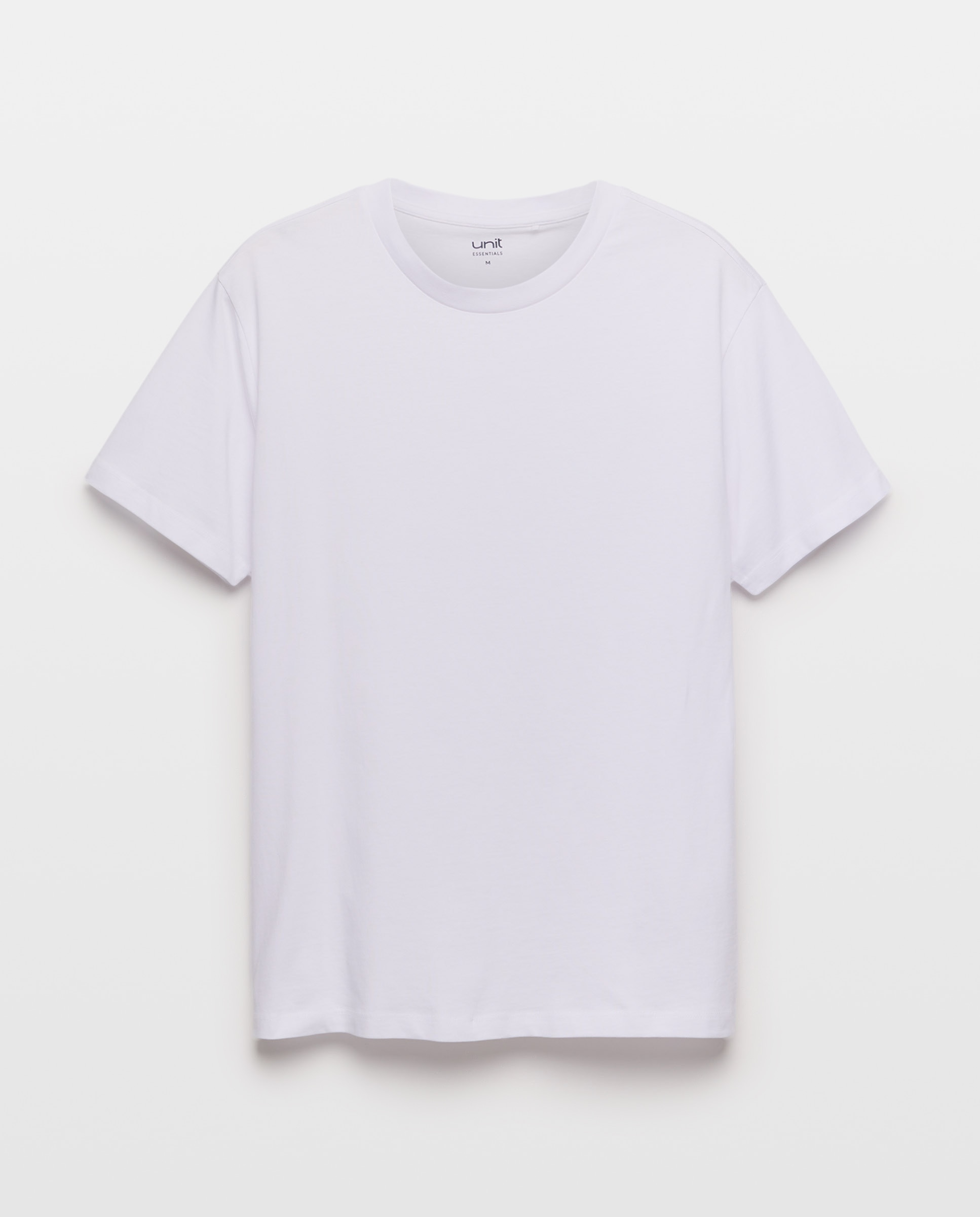 Camiseta de hombre manga corta cuello caja básica Blanco-4