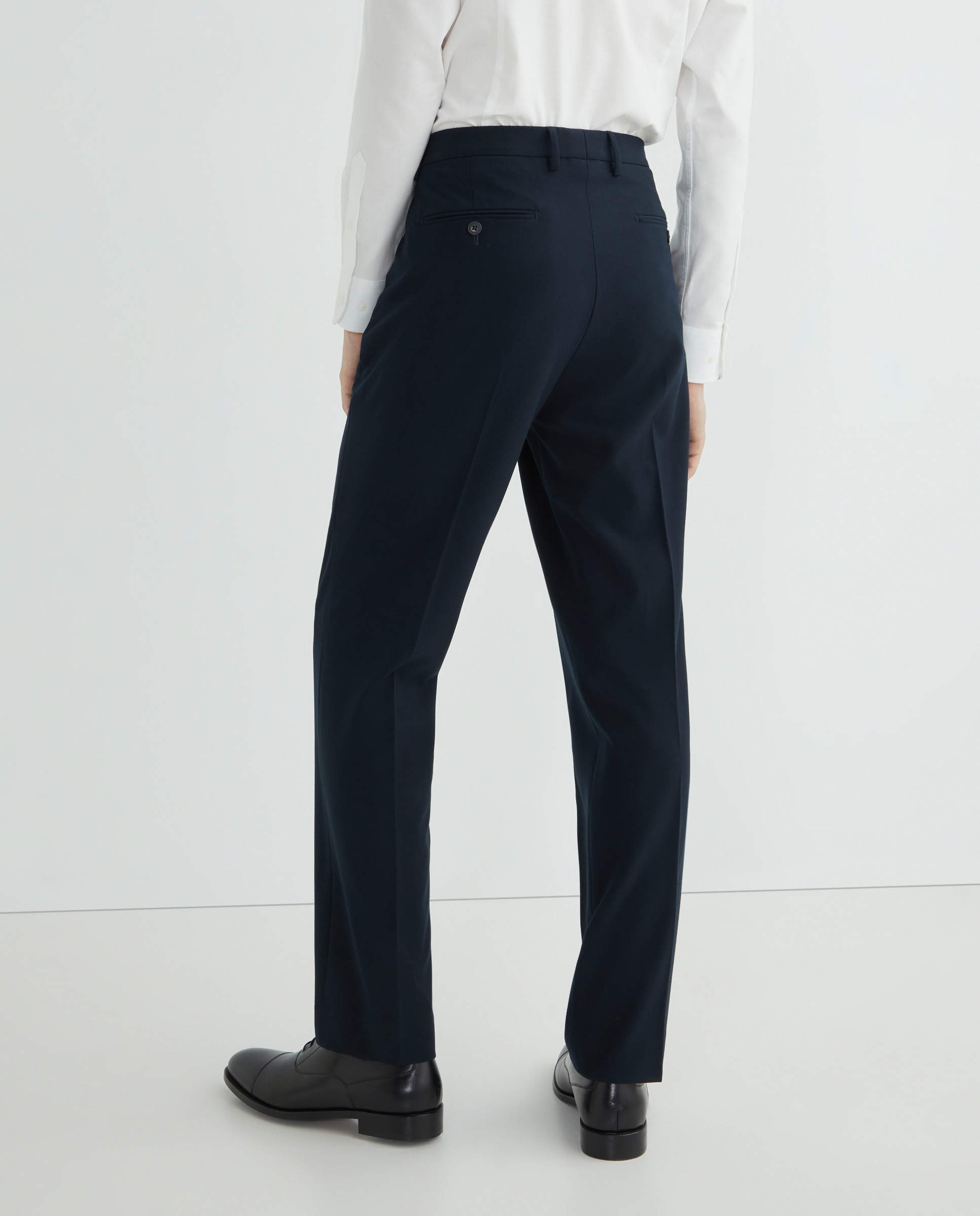 Pantalón de traje básico de hombre con pinza Classic Fit Azul marino-3