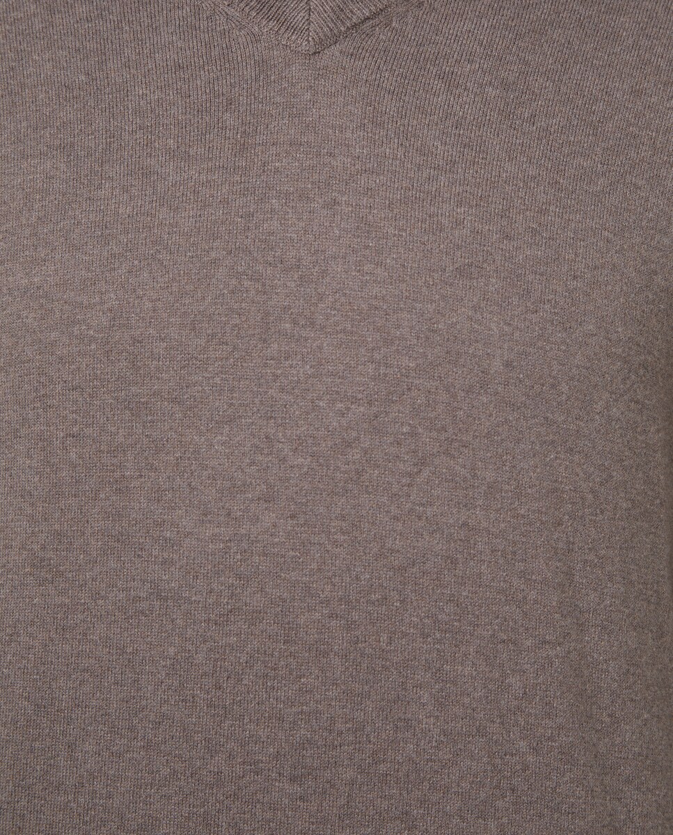 Jersey de hombre cuello pico liso Cotton Cashmere · Unit · El