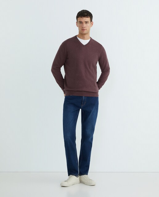 Imagen 0 de Jersey de hombre cuello pico liso Cotton Cashmere