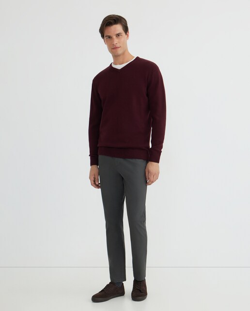 Imagen 0 de Jersey de hombre cuello pico liso Cotton Acrilico