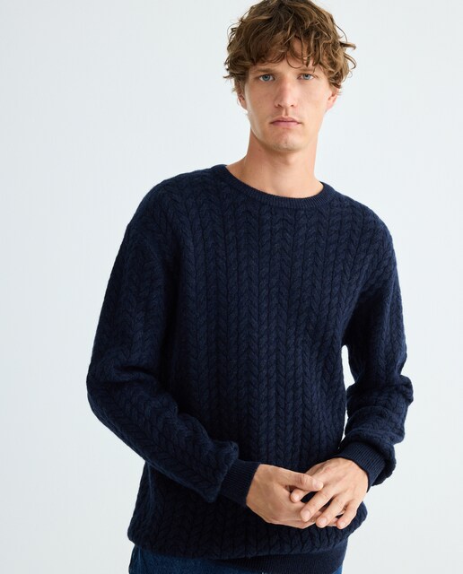 Imagen 0 de Jersey de hombre cuello caja ochos Lambswool Nylon