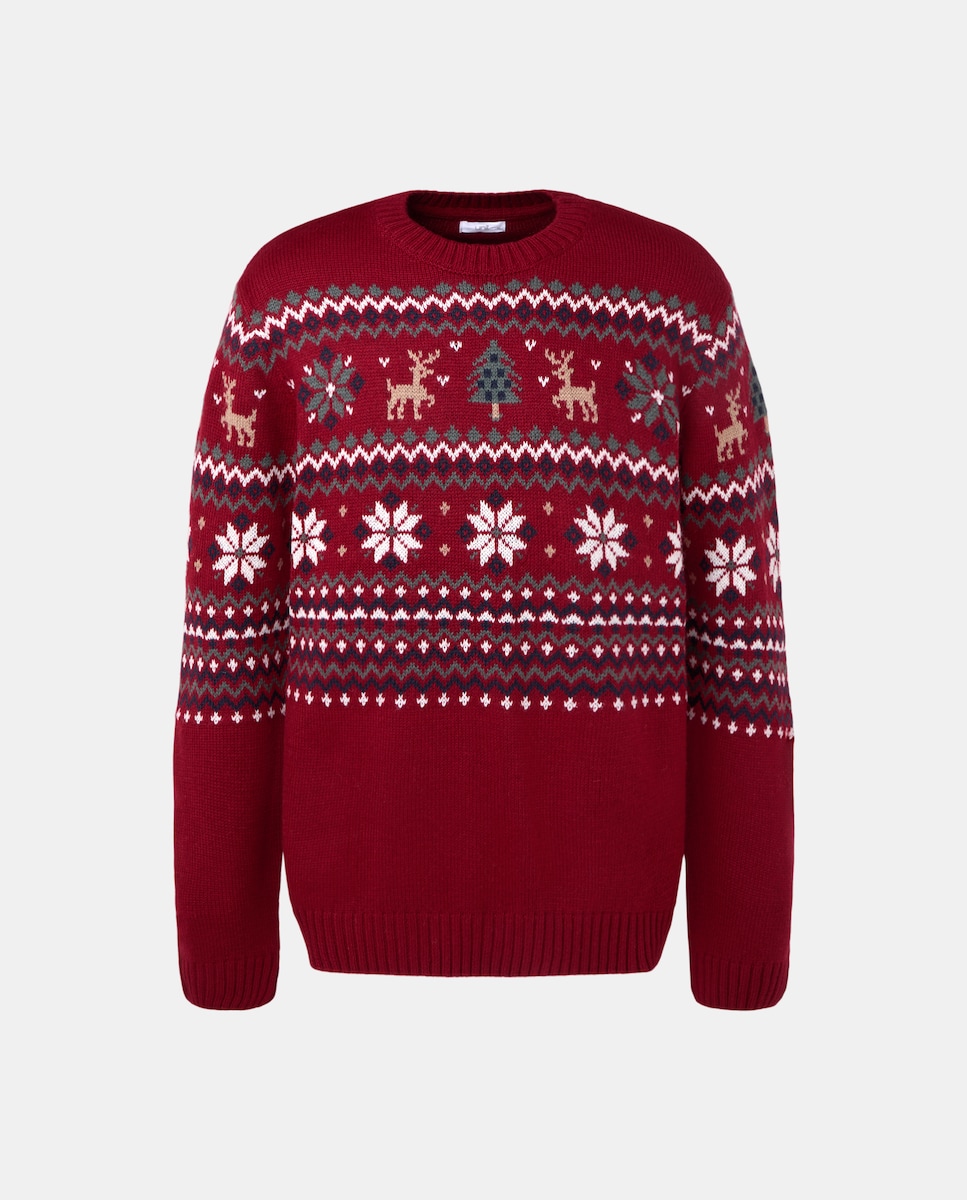 Jersey de hombre cuello caja Christmas 600 Rojo-4