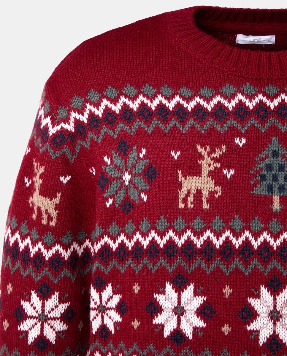 Jersey de hombre cuello caja Christmas 600 Rojo-5