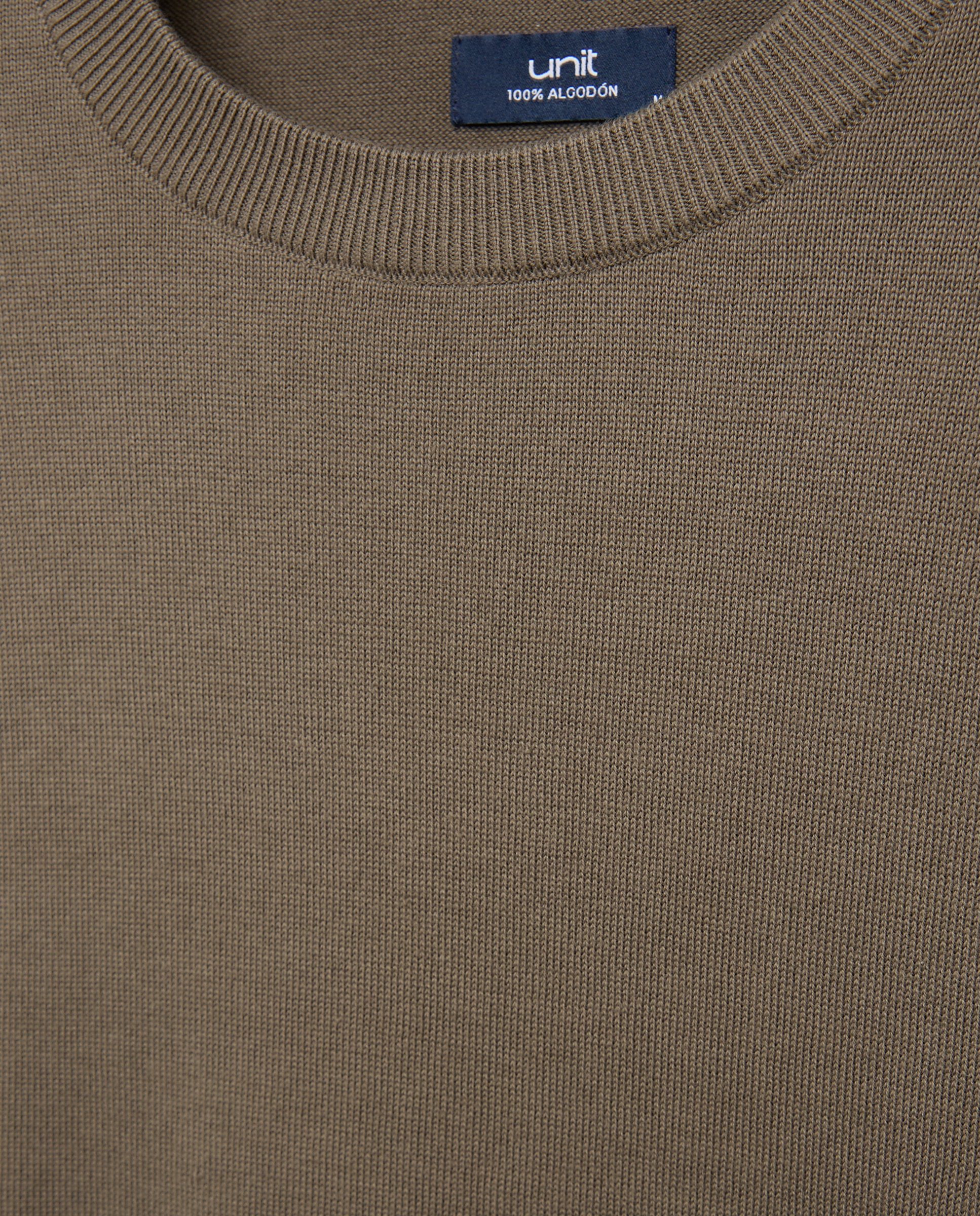 Jersey de hombre cuello caja liso 100% Algodón 520 Kaki-4