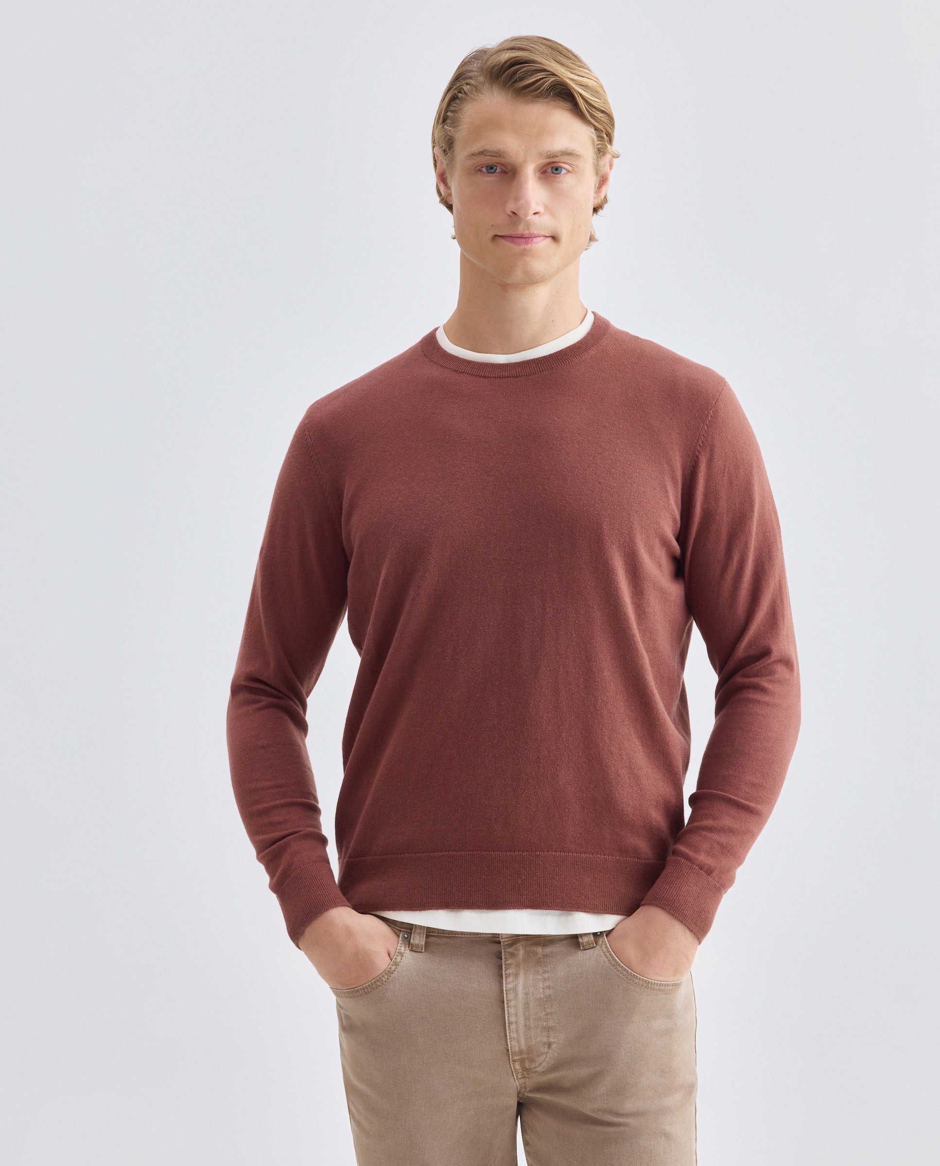 Imagen 0 de Jersey de hombre cuello caja liso Cotton Cashmere