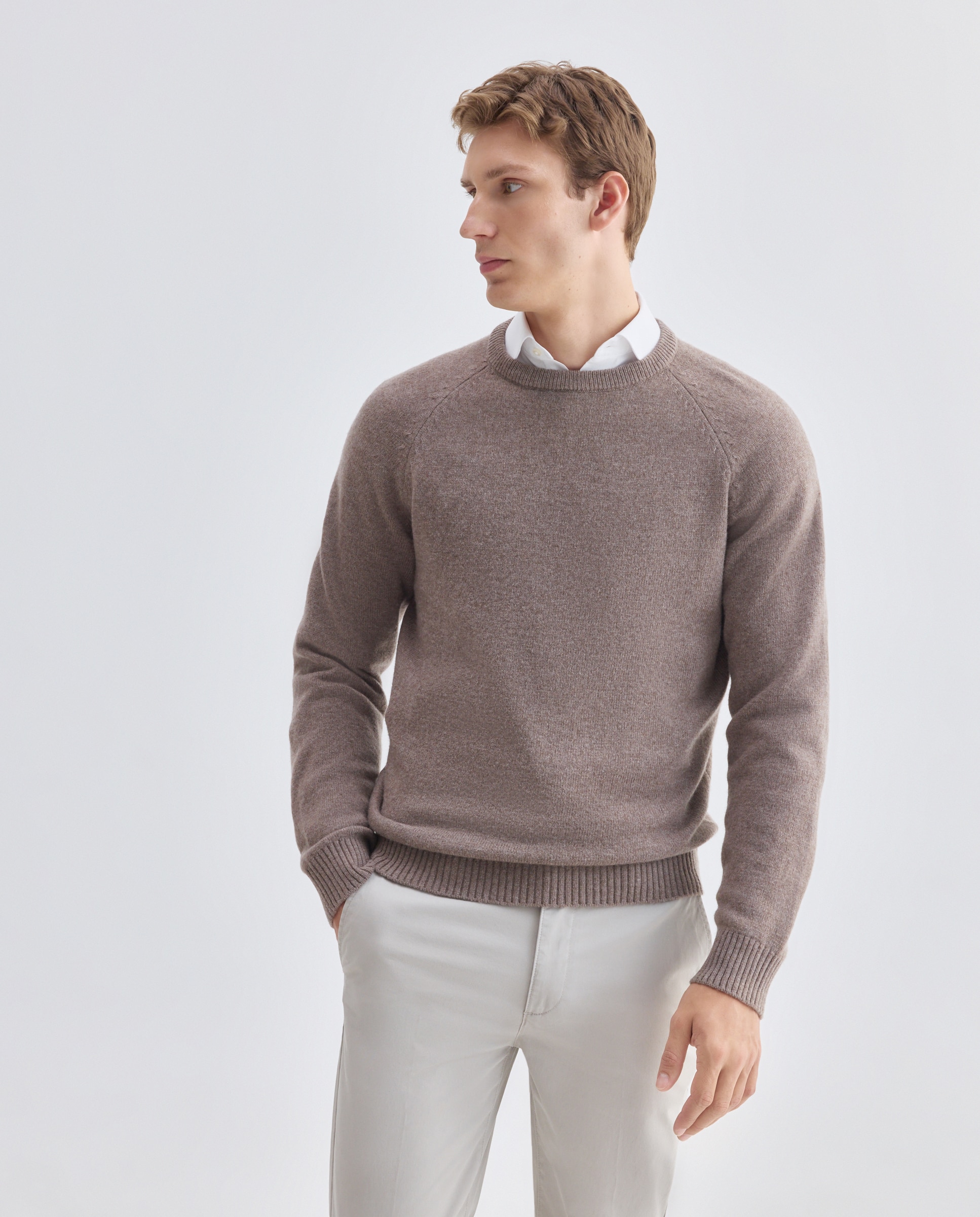 Imagen 0 de Jersey de hombre cuello caja liso Lambswool Nylon