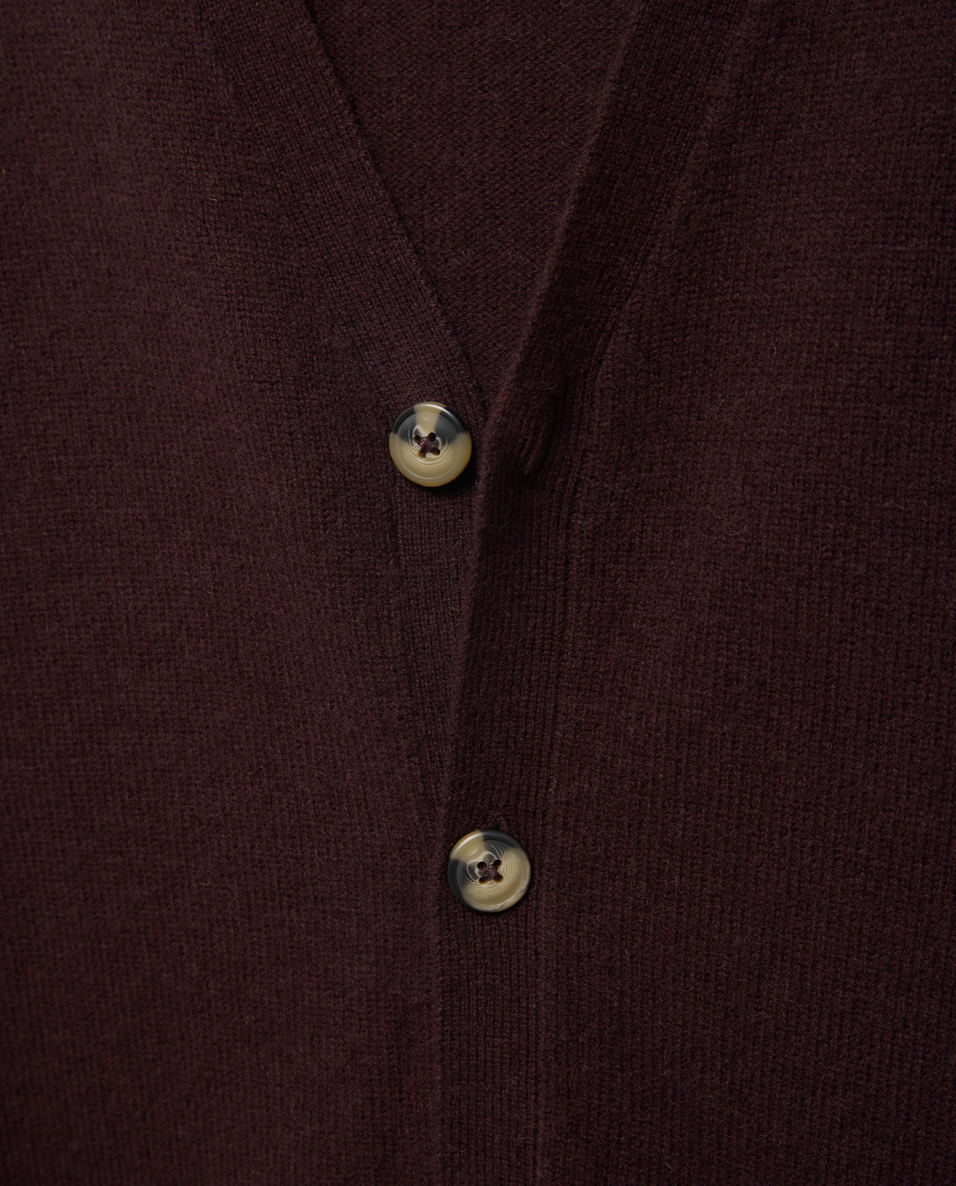 Cardigan de hombre botones liso Lambswool Nylon 290 Burdeos-5