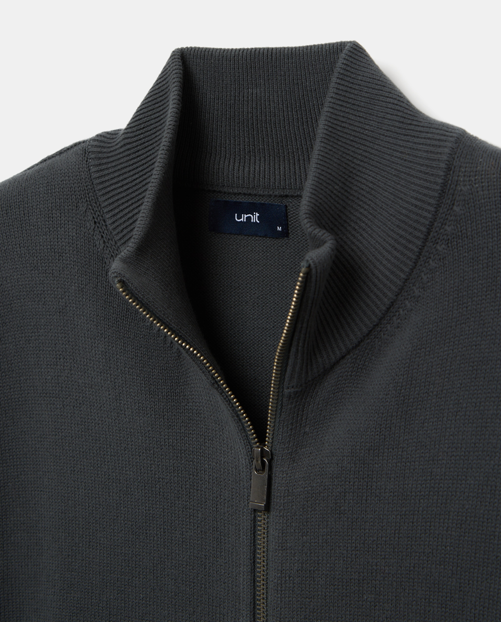 Chaqueta de hombre cremallera lisa bolsillos Cotton Nylon Verde Pato-5