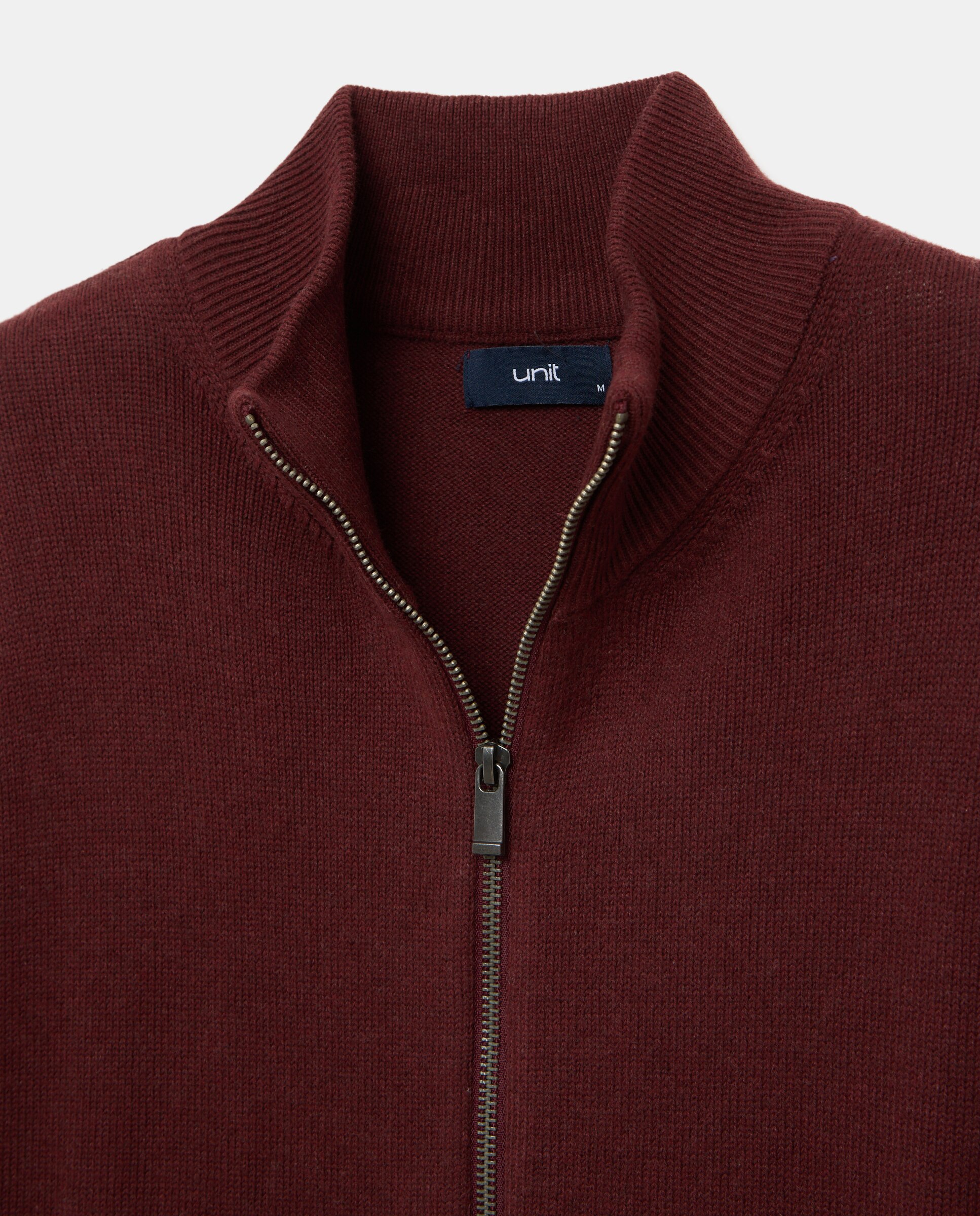 Chaqueta de hombre cremallera lisa bolsillos Cotton Nylon 600 Rojo-5