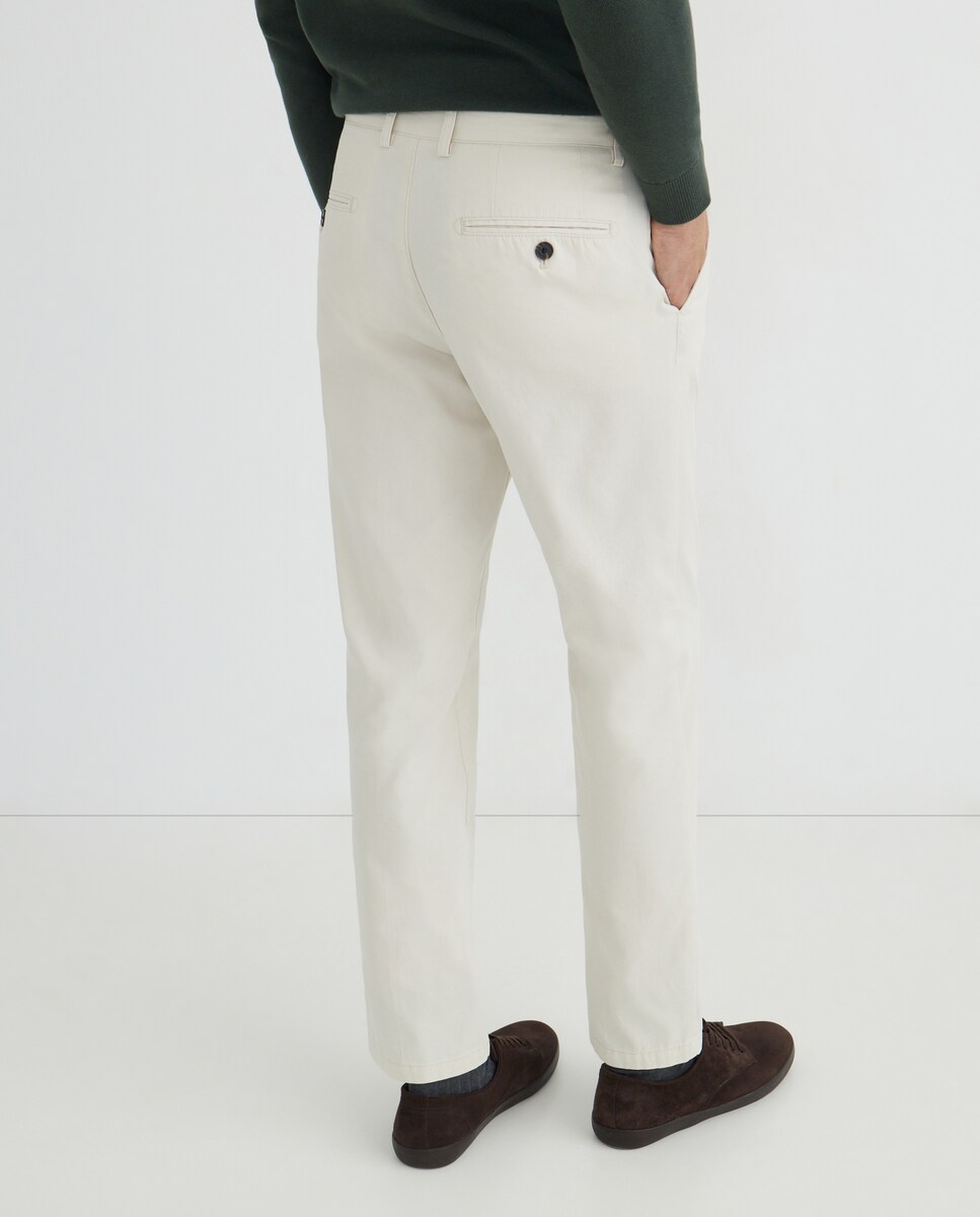 Pantalón hombre chino basico regular fit 120 Crudo-3